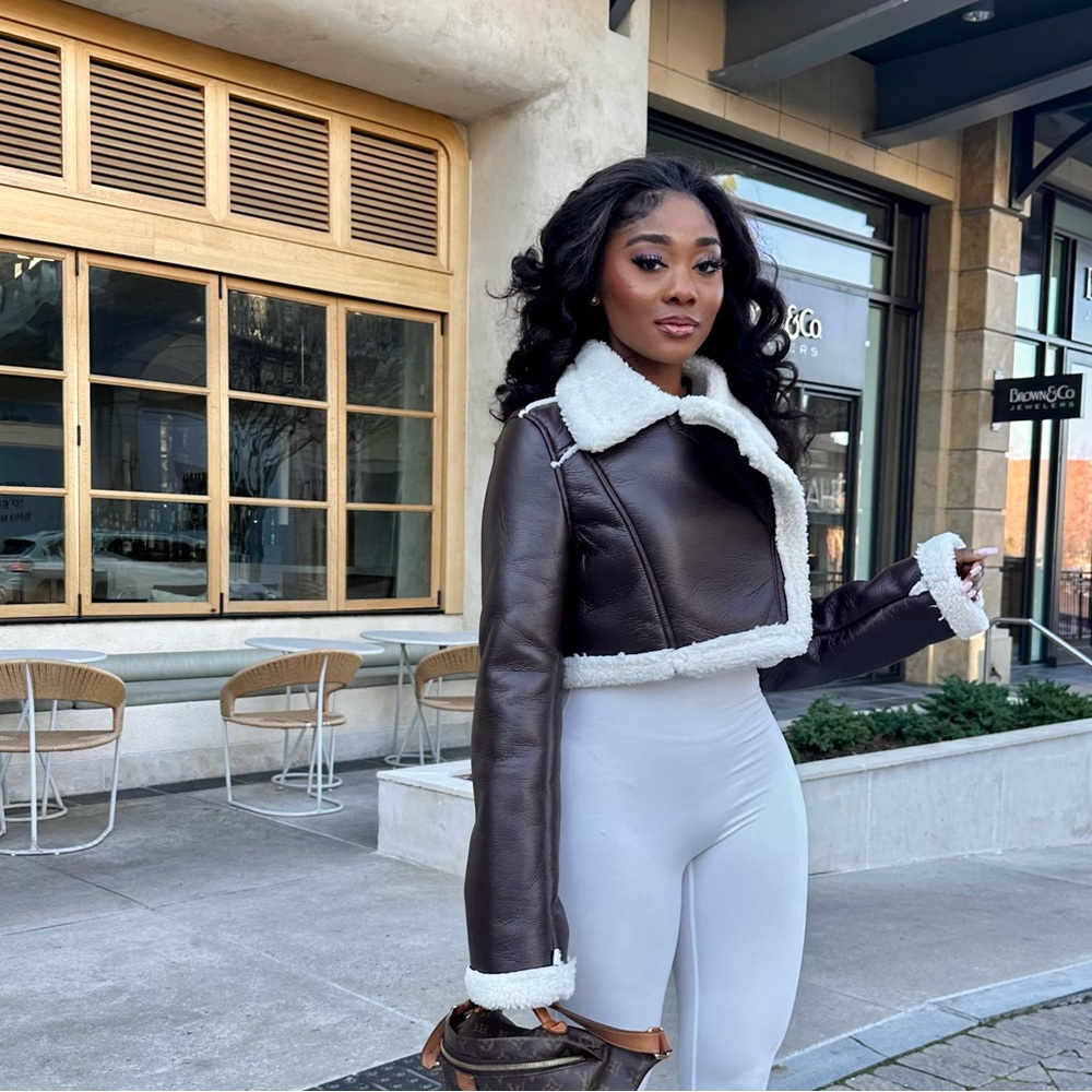 Brown Cropped Jacket